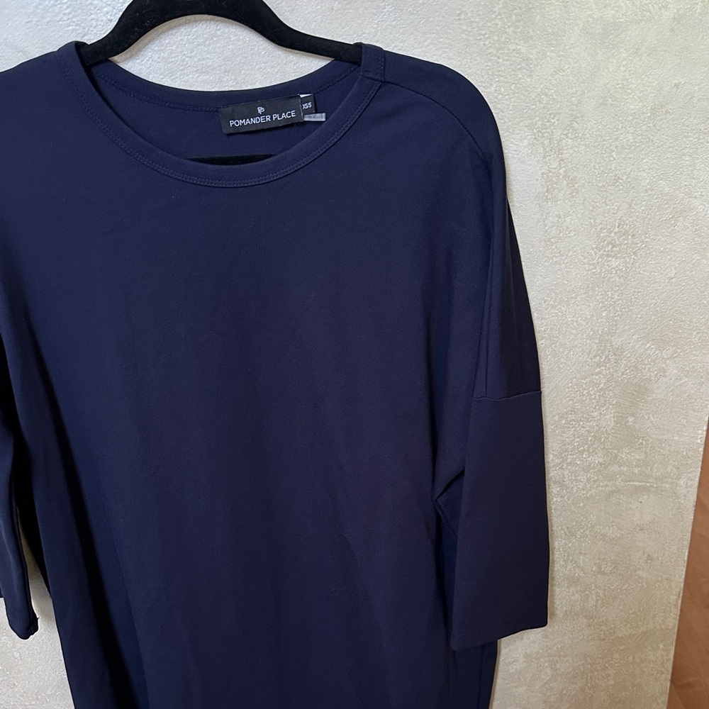 NWOT Pomander Place Navy Sue Sweatshirt dress xs/s - Picture 4 of 5
